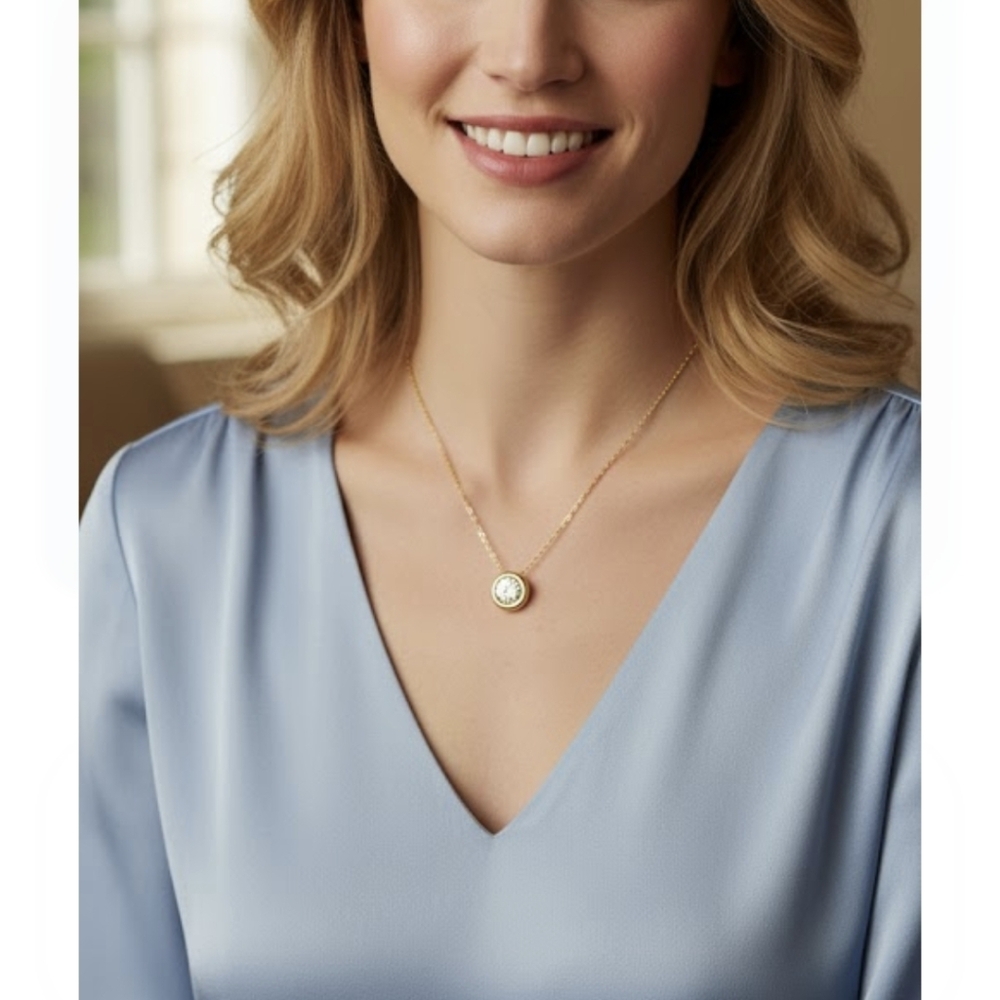 1.0 ct Gold Vermeil Neckace